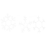 HKH Floco de Natal com 252 LED em PVC - Branco Quente