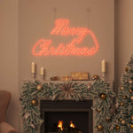 HKH Placa de Natal com 216 LED em Ferro - Vermelho