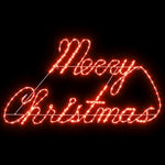 HKH Placa de Natal com 216 LED em Ferro - Vermelho