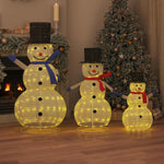 HKH Família de 3 Bonecos de Neve de Natal - Branco Quente