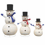 HKH Família de 3 Bonecos de Neve de Natal - Branco Quente