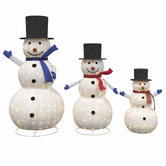 HKH Família de 3 Bonecos de Neve de Natal - Branco Quente