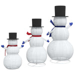 HKH Família de 3 Bonecos de Neve de Natal - Branco Quente