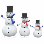 HKH Família de 3 Bonecos de Neve de Natal - Branco Quente