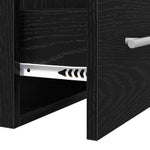 HKH Armario de lavabo de baño de roble - Negro
