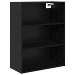 Aparador alto HKH de madera procesada con 2 puertas y 2 cajones - Roble negro