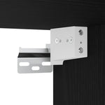 HKH Aparador Alto en Madera Procesada con 1 Puerta y 3 Cajones - Roble Negro
