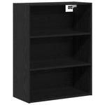 HKH Aparador Alto en Madera Procesada con 1 Puerta y 3 Cajones - Roble Negro
