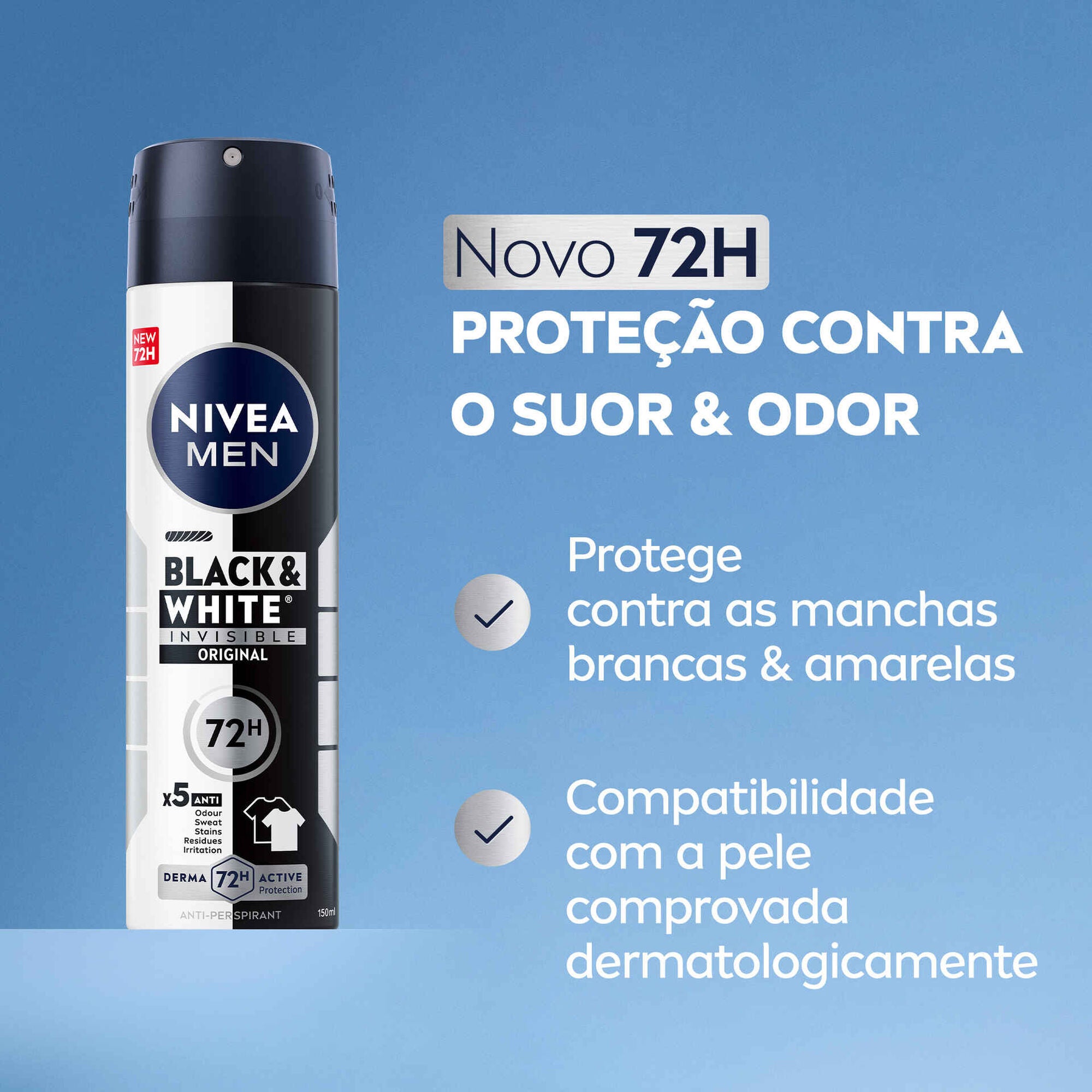 Nivea Men Black & White Invisible Original Spray 250 ml