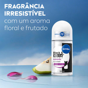 Nivea Black & White Invisible Authentic Roll-On 50 ml