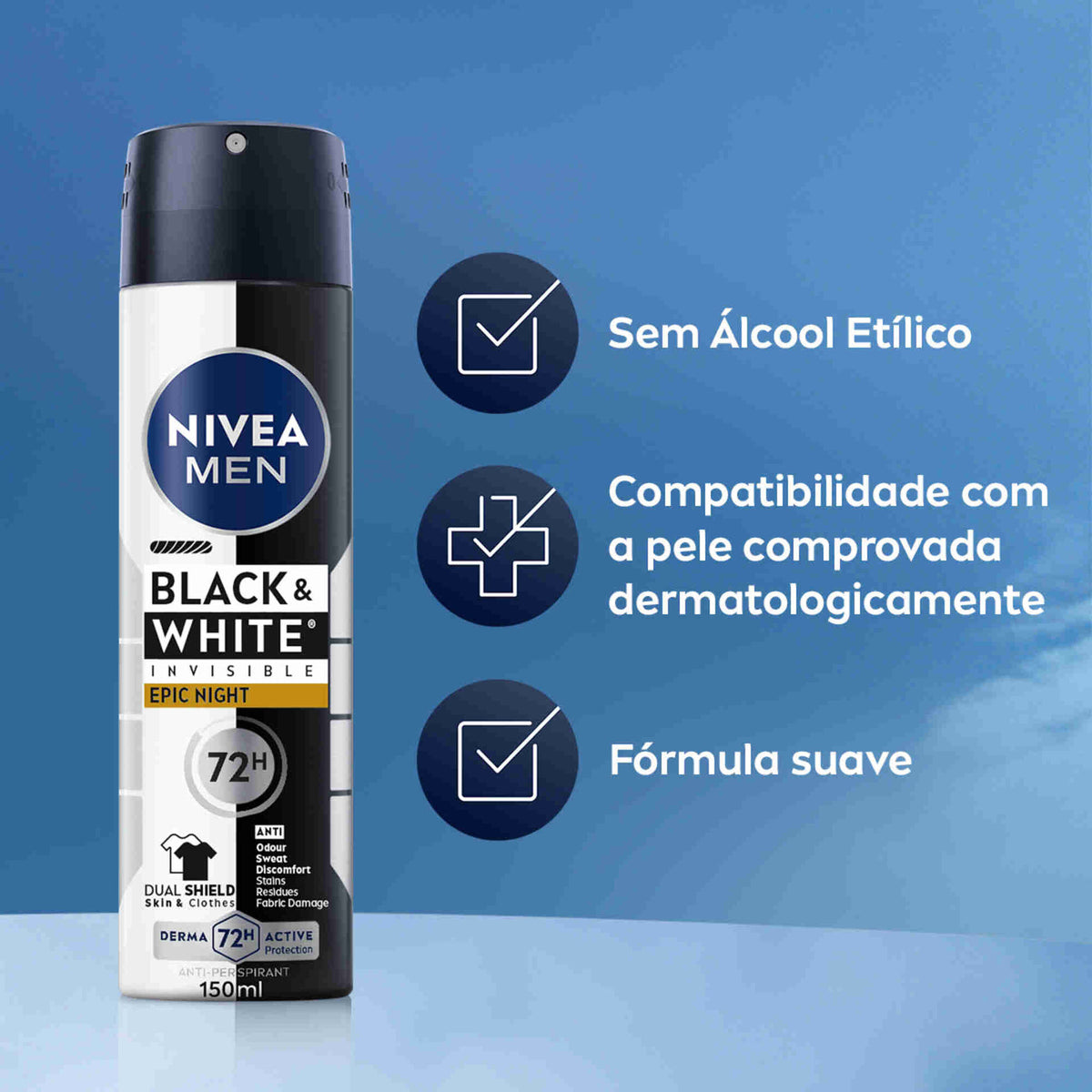 Nivea Men Black & White Epic Night Spray 150 ml
