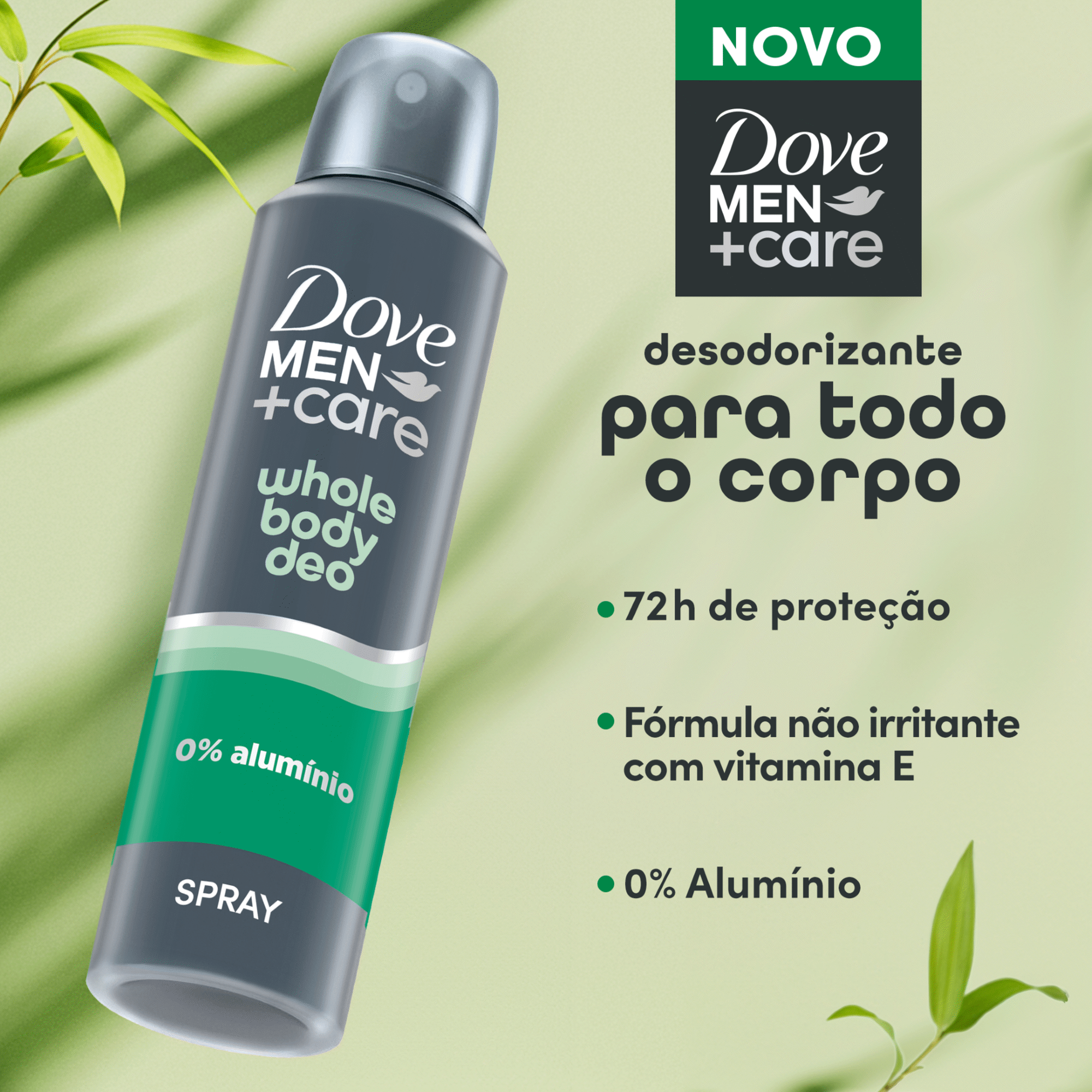 Desodorizante de Corpo Dove Men+Care Bamboo & Aloe Vera Spray 91 g 150 ml