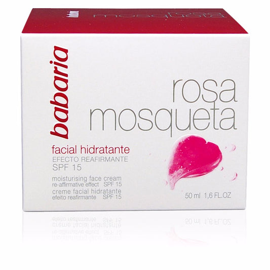 Babaria Creme facial hidratante rosa 24h fps15 50 ml