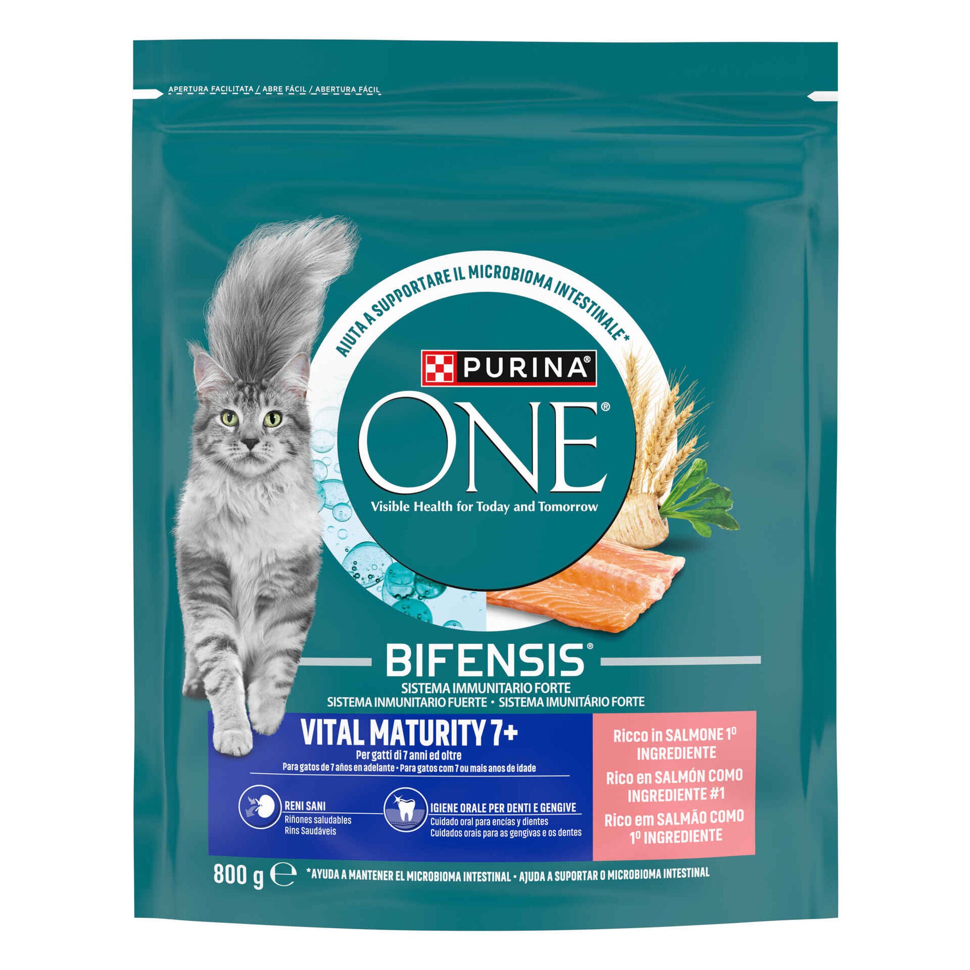 Purina One Vital Maturity Salmão para Gato Sénior 800 g