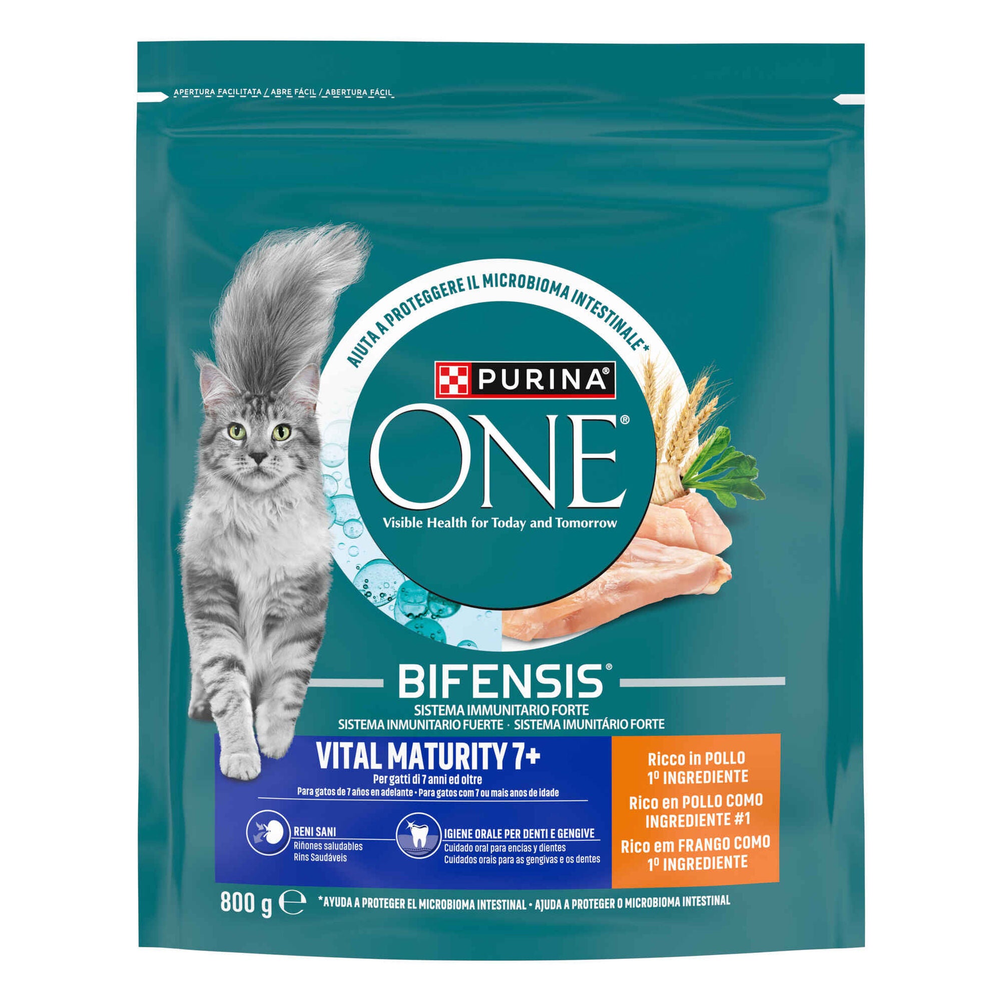 Purina One Vital Maturity Ração Gato Sénior Frango 800 g