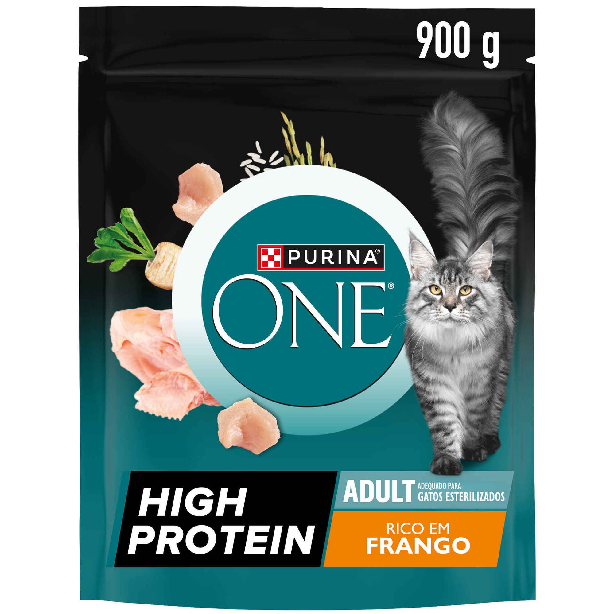 Purina One Ração Gato Adulto High Protein Frango 900 g