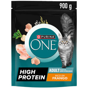 Purina One Ração Gato Adulto High Protein Frango 900 g