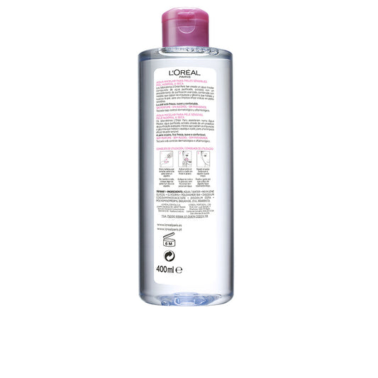 L'Oréal Paris Água micelar suave para peles sensíveis 400 ml