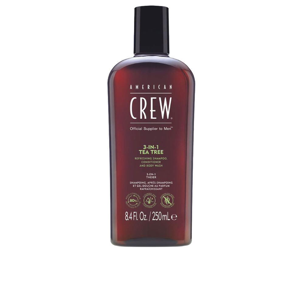 American Crew Árvore de chá 3 in 1 shampoo, condicionador e sabonete líquido 250 ml