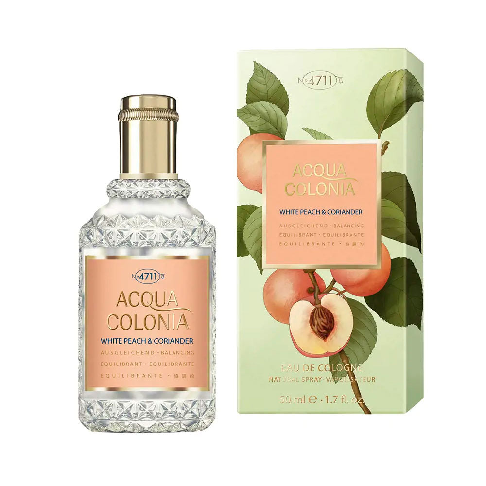 4711 Acqua colônia pêssego branco e coentro eau de vaporizador de colônia 50 ml