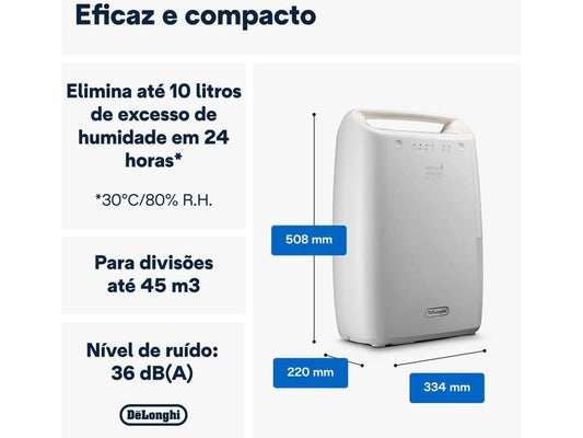 Delonghi Desumidificador 2L 10L/24H DEX210SF