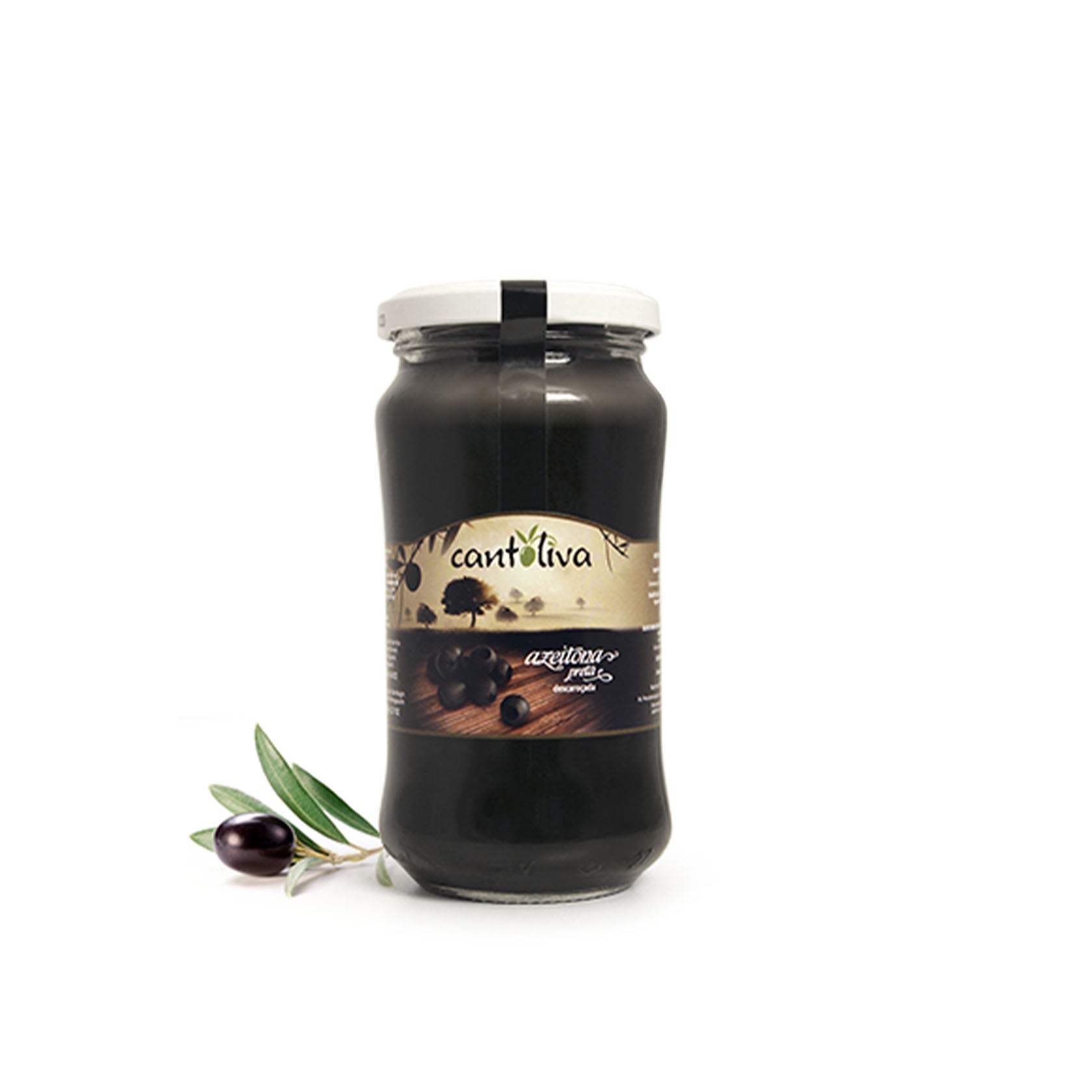 Cantoliva Azeitonas Pretas sem Caroço 345 g — embalagem