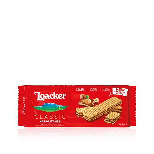 Loacker Napolitaner Wafer com Avelã 175 gr