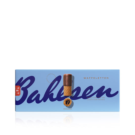 Bahlsen Bolacha Wafer Rolos com Chocolate Leite 100 gr — embalagem