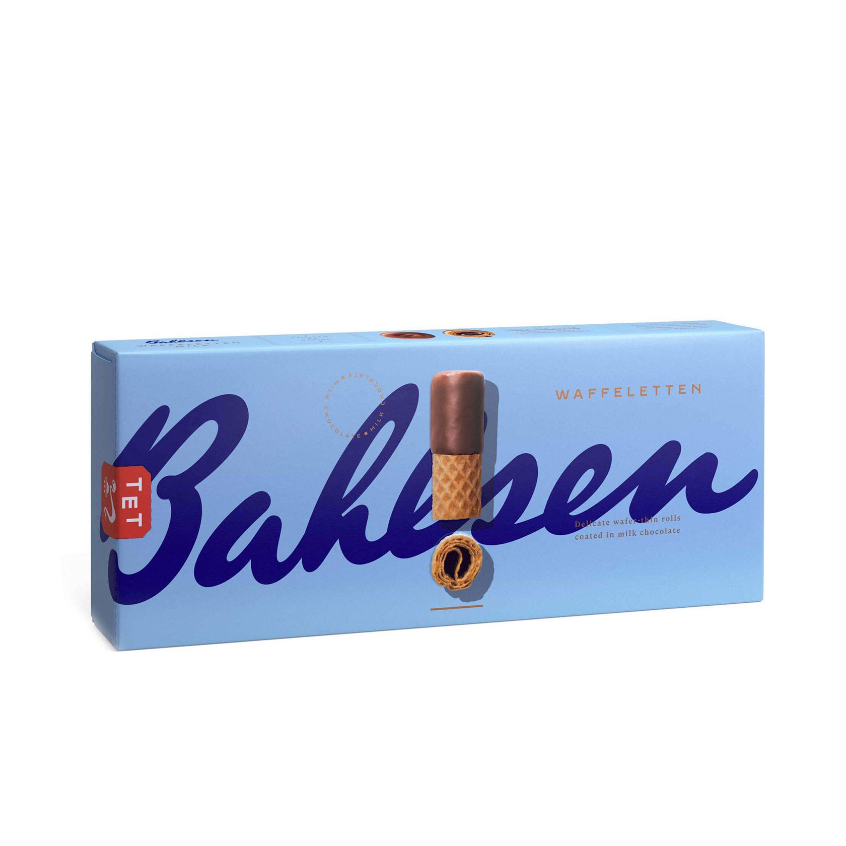 Rollitos de oblea de galleta Bahlsen con chocolate con leche 100 gr