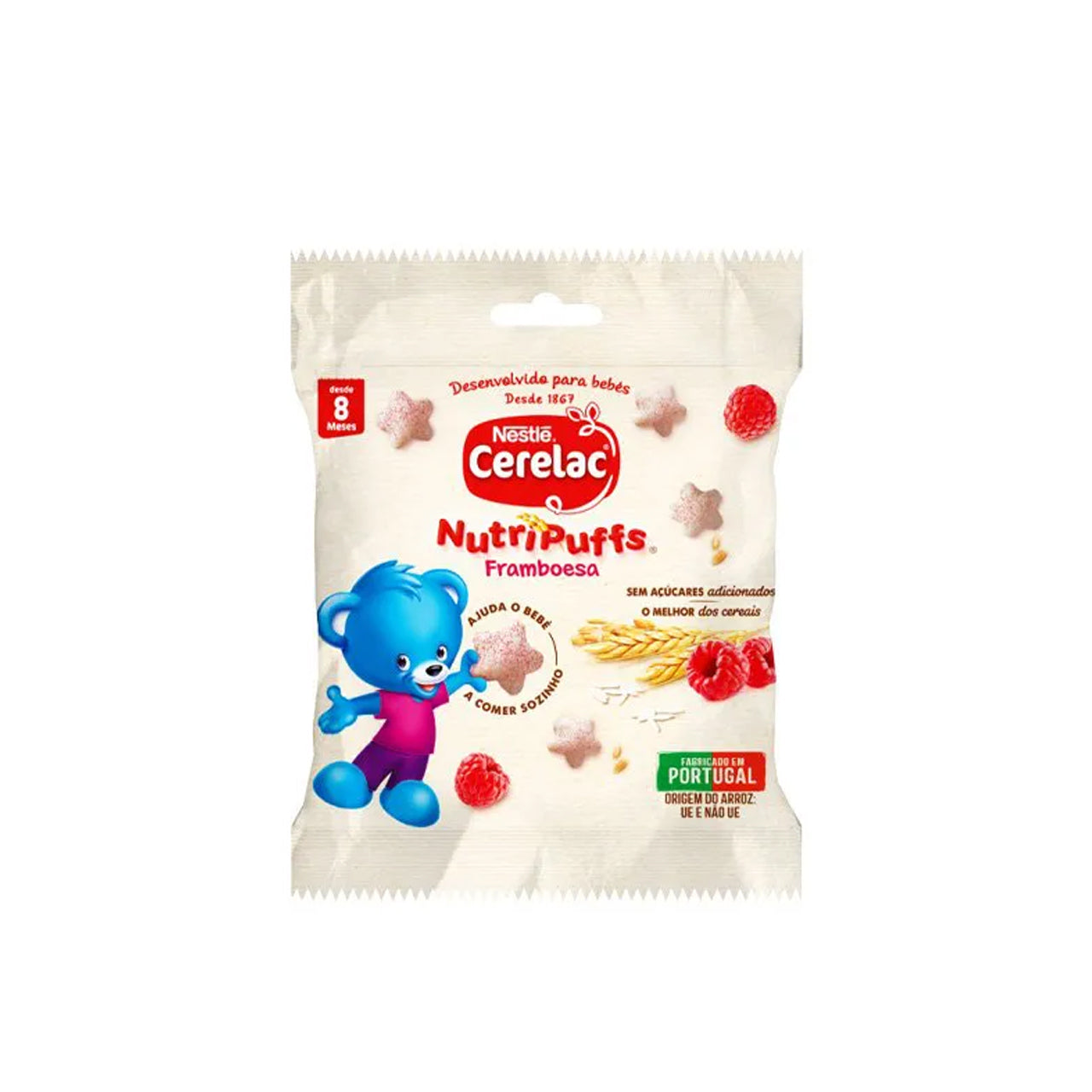 Nestlé Cerelac Nutripuffs Framboesa 7 gr — embalagem