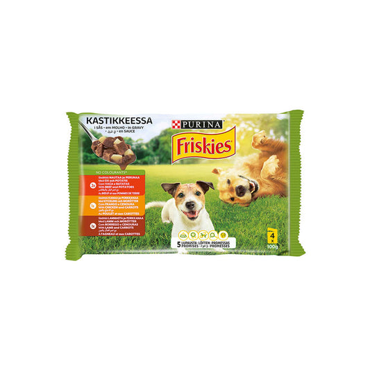 Purina Friskies Adulto Vaca, Frango ou Borrego em Molho 4 x 85 gr
