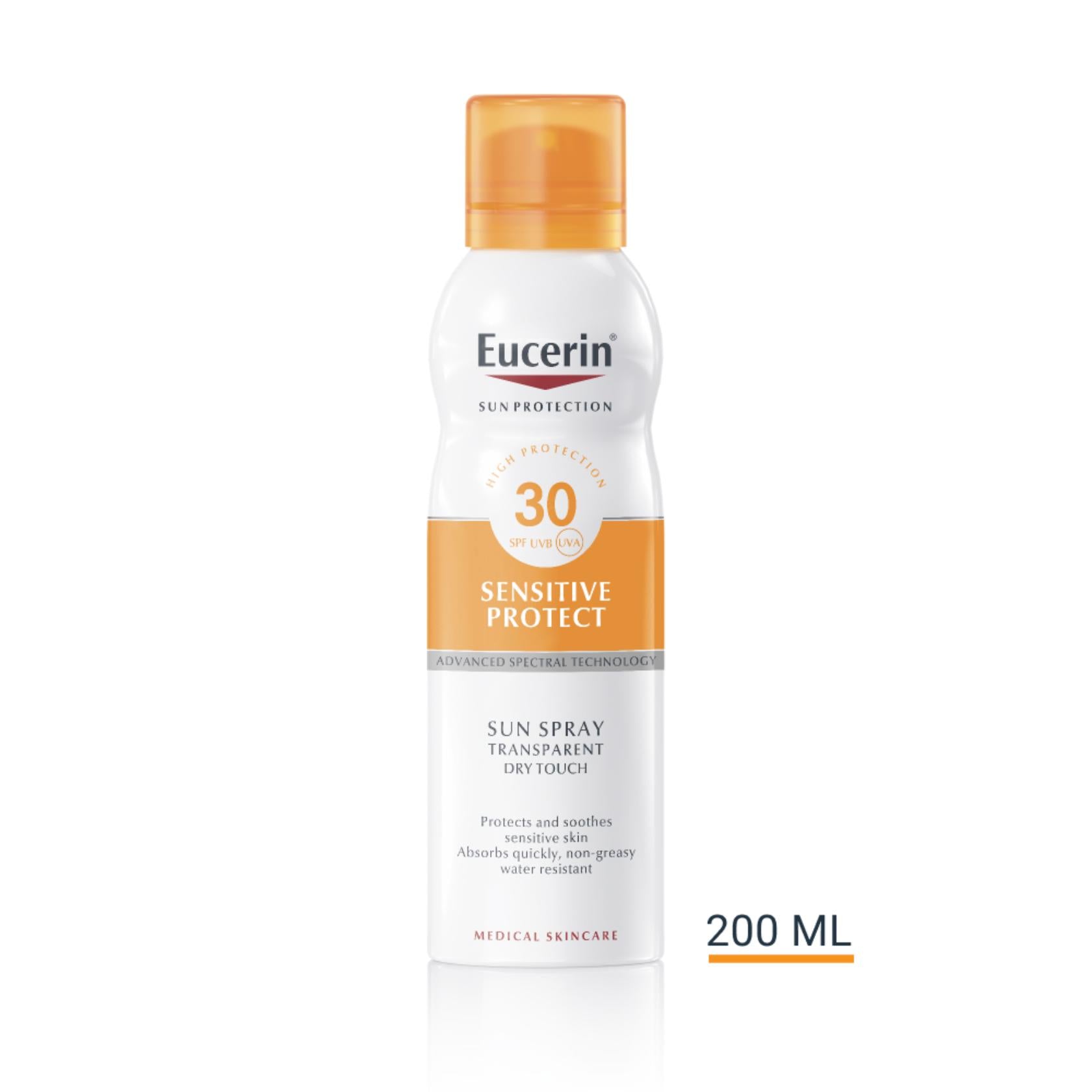 Eucerin Sun Sensitive Protect Spray Dry Touch Transparent SPF30 200ml