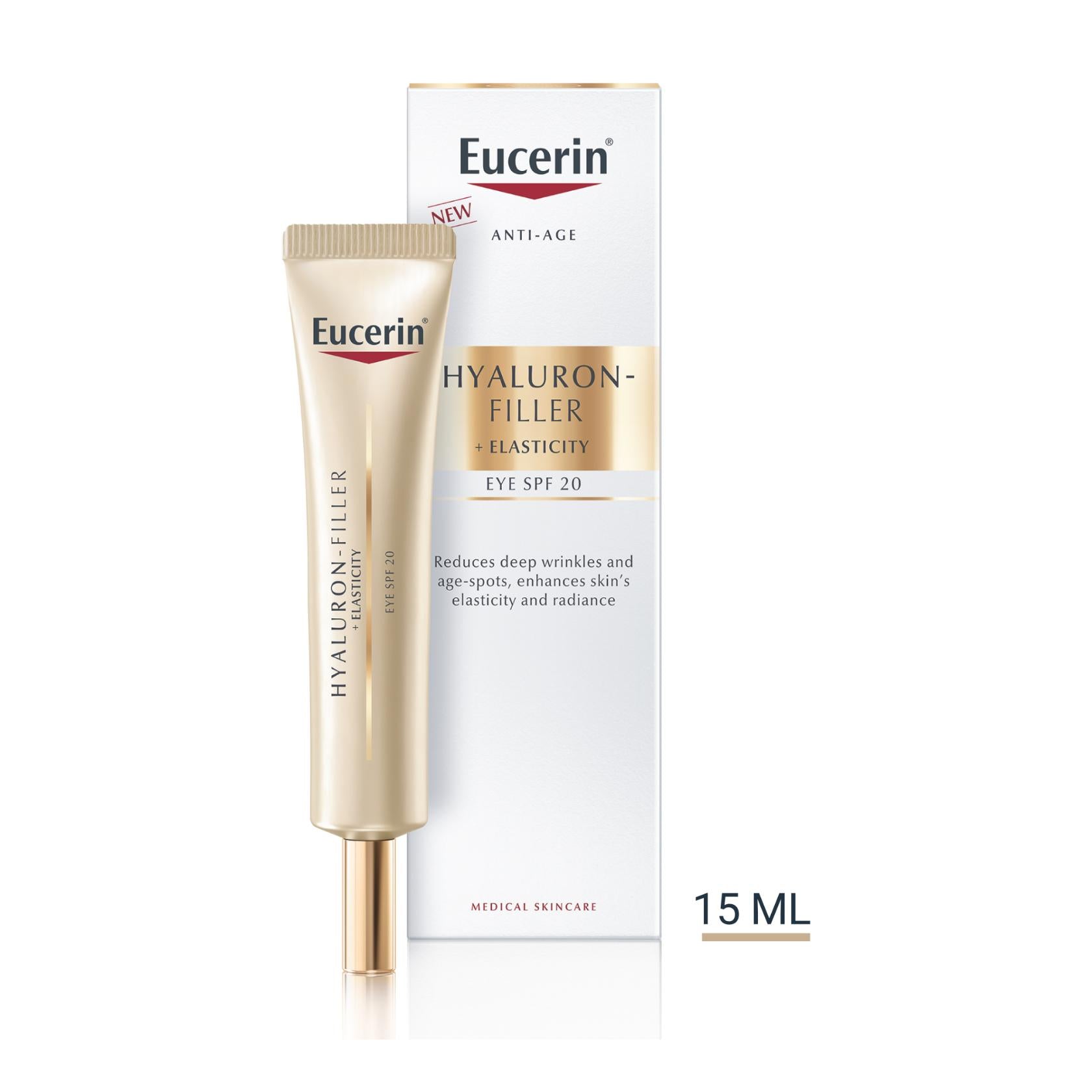 Eucerin Hyaluron-Filler + Elasticity creme de olhos SPF20 15ml