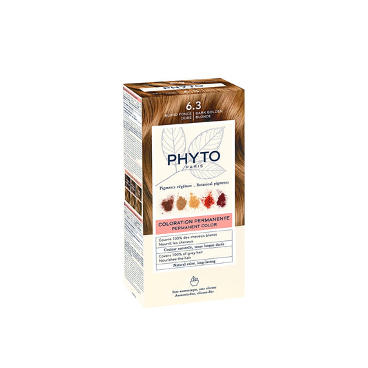 Phytocolor coloración permanente Tono 6.3 Rubio Oscuro Dorado