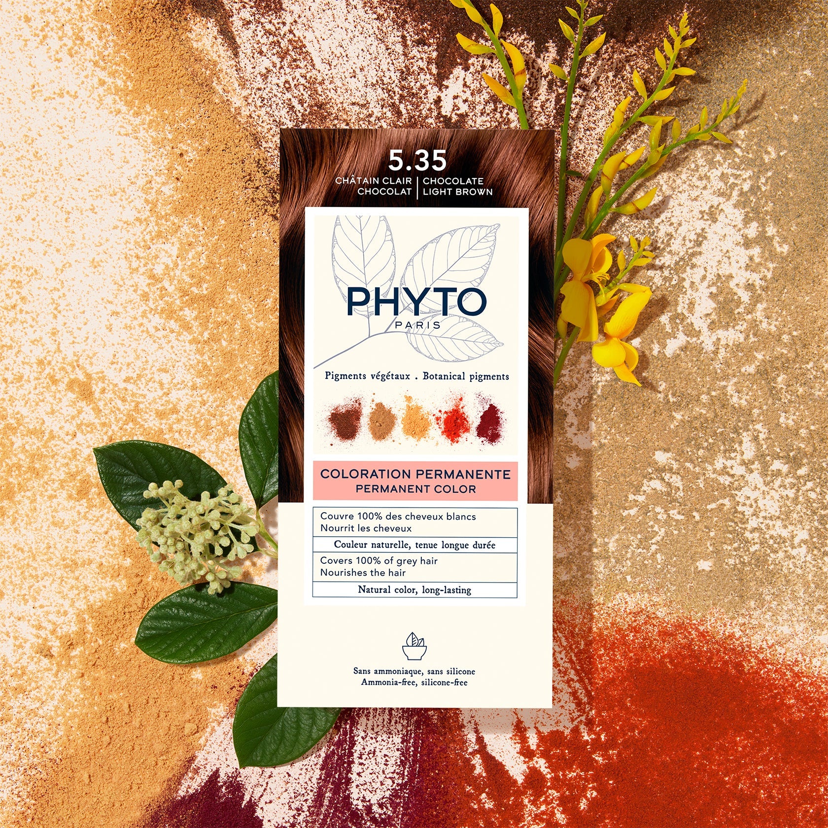 Phytocolor coloración permanente Tono 5.35 Chocolate Castaño Claro