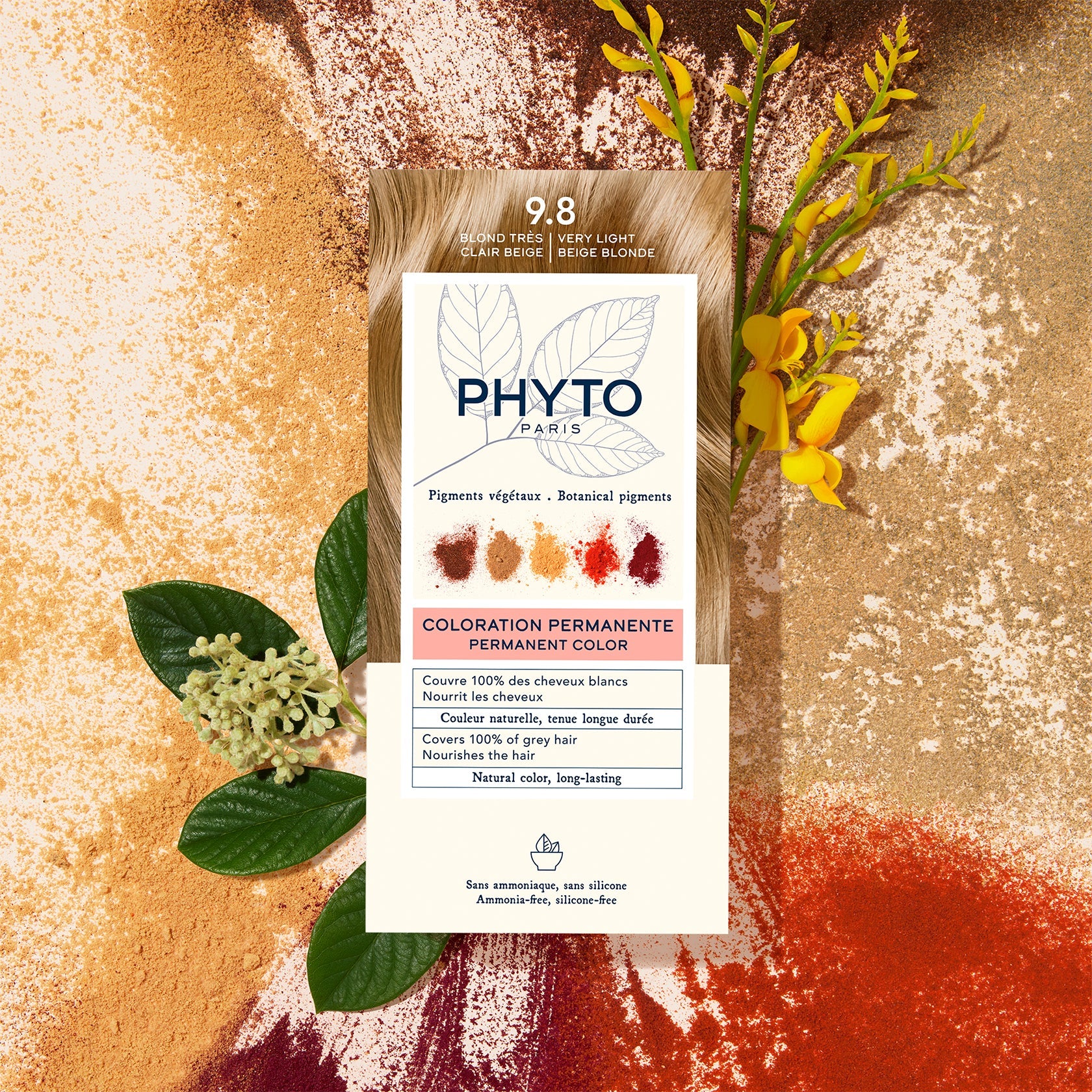 Phytocolor coloração permanente Shade 9.8 Very Light Beige Blonde