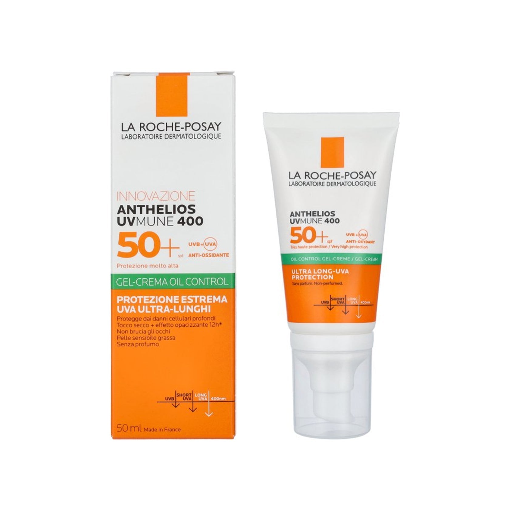 La Roche-Posay Anthelios UVMune 400 Oil Control Gel Creme Non-Perfumed SPF50+ 50ml