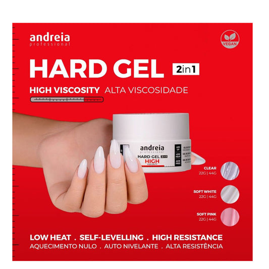 Andreia Hard Gel 2 In 1 High Viscosity Clear 44 gr