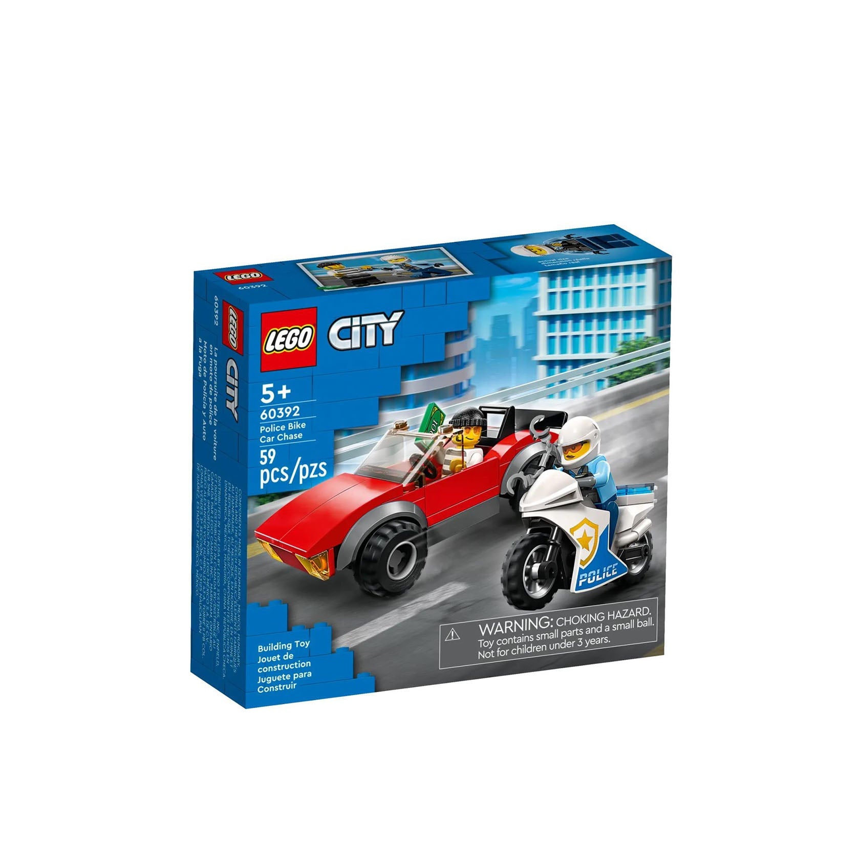 Lego City Perseguição de Carro com Moto Polícia - 60392