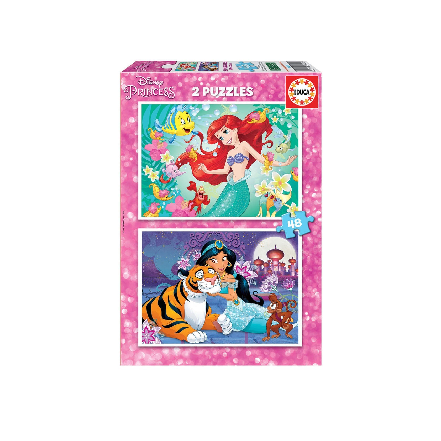 Educa Ariel+Jasmin Puzzles 2 x 48 Peças