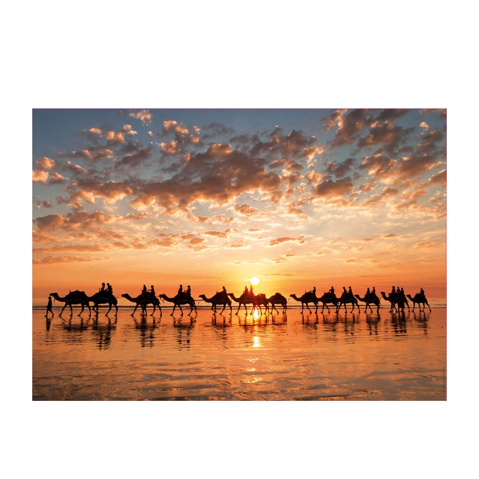 Educa Pôr-do-Sol Dourado em Cable Beach - Austrália Puzzle 1000 Peças