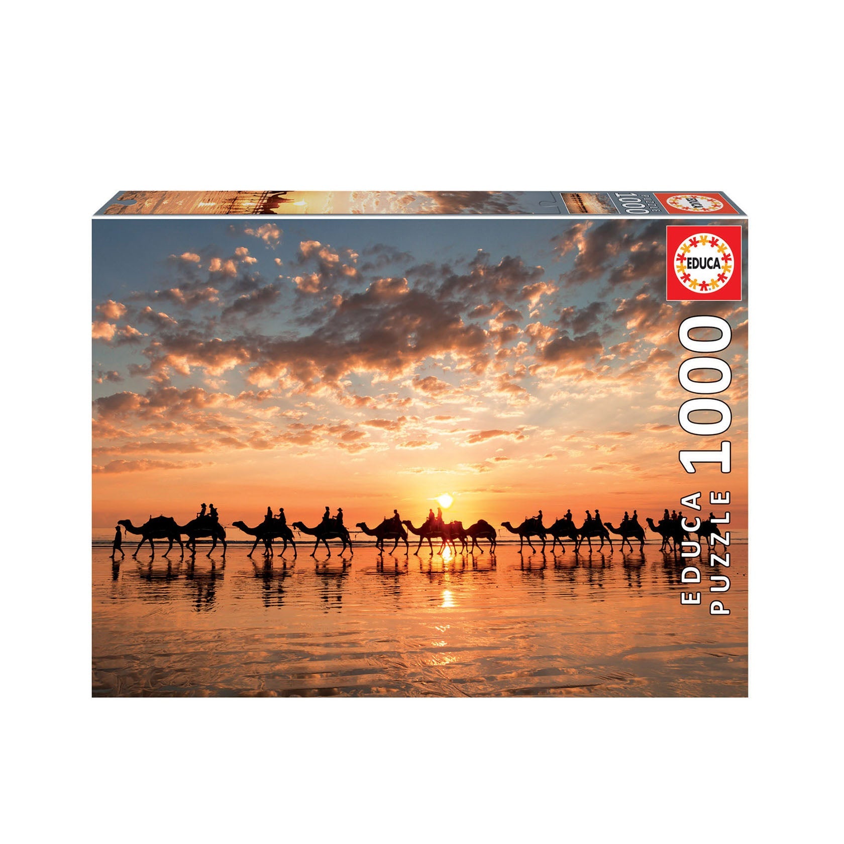 Educa Pôr-do-Sol Dourado em Cable Beach - Austrália Puzzle 1000 Peças