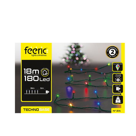 HKH Luzes de Natal Coloridas para Exterior 8 Funções 180 LED 18 m