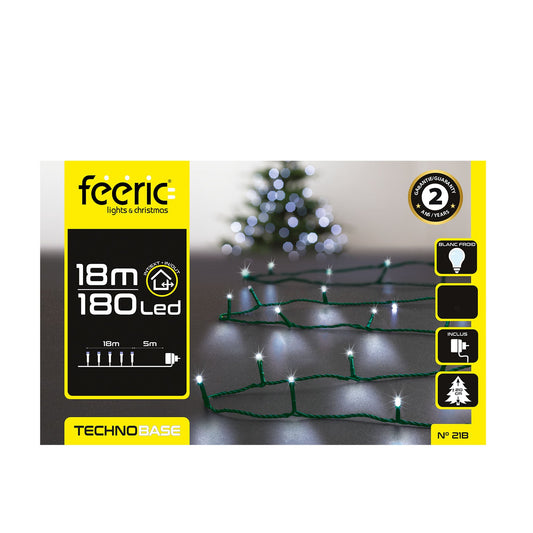 HKH Luzes de Natal Branco Frio para Exterior 8 Funções 180 LED 18 m