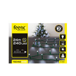 HKH Luces de Navidad Blanco Frío para Exterior 8 Funciones 240 LED 24 m