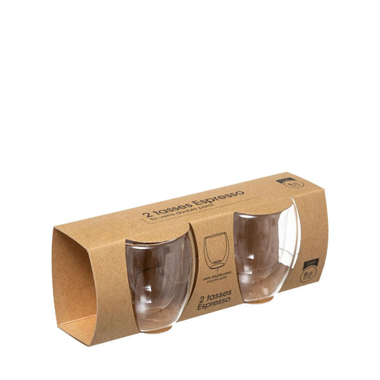 HKH Conjunto 2 Copos Café Vidro 8 cl