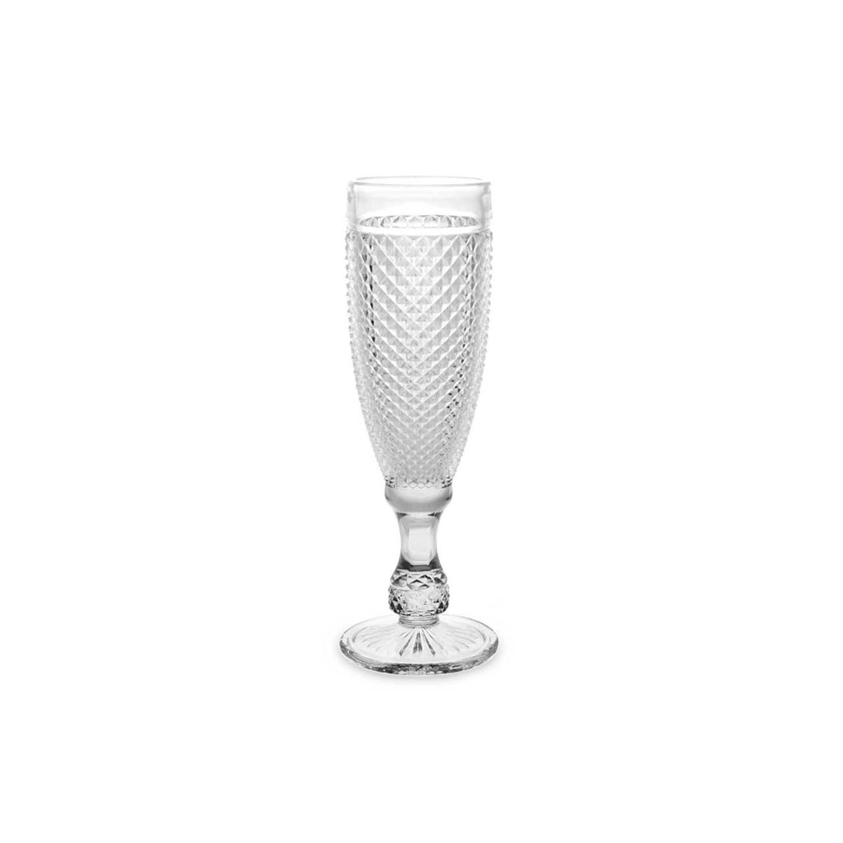 HKH Copa Flauta Diamante con Pie Transparente 185 ml