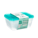 HKH Set de 3 Recipientes Rectangulares para Alimentos