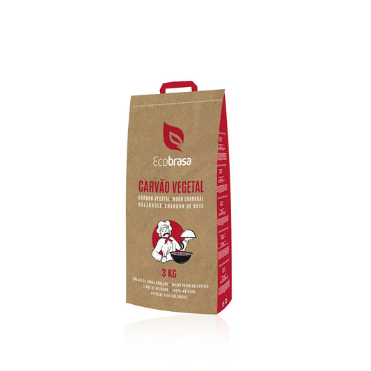 Ecobrasa Saco de carbón vegetal para barbacoa 3 kg
