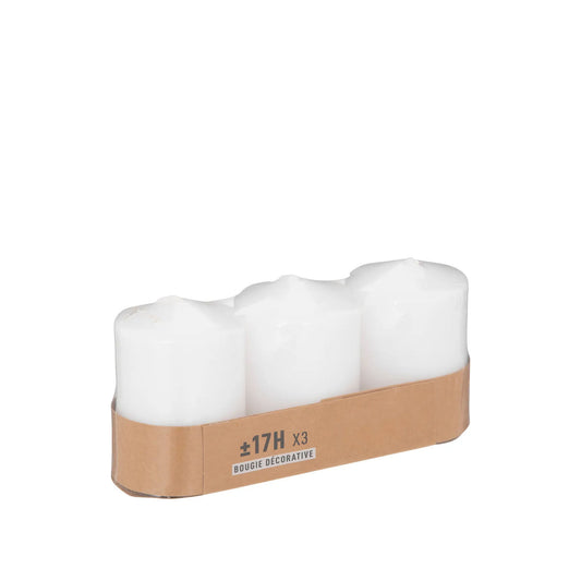 HKH Conjunto 3 Velas Redondas Brancas